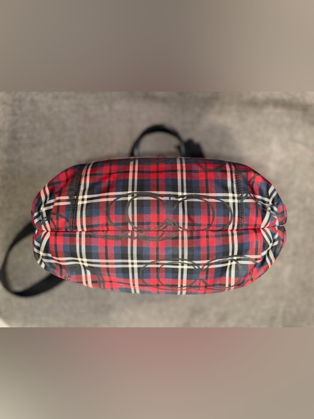 Coach Poppy Tartan Plaid Signature Glam Tote No. H1171-18714 - Picture 5 of 10